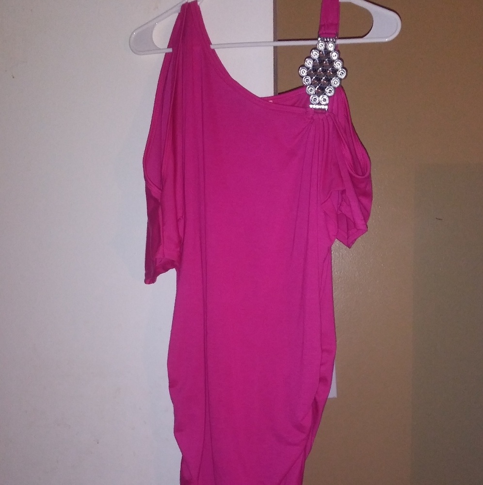 Off the shoulder dress with Silver design